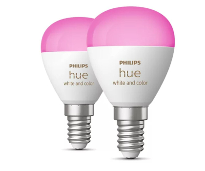 Inteligentna żarówka Philips Hue Hue White and color ambiance Żarówka kulka E14 470lm (2szt.)